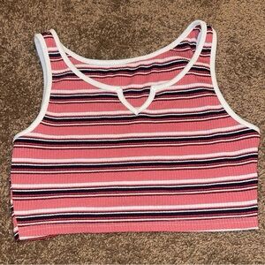 Striped Pink Crop Top
